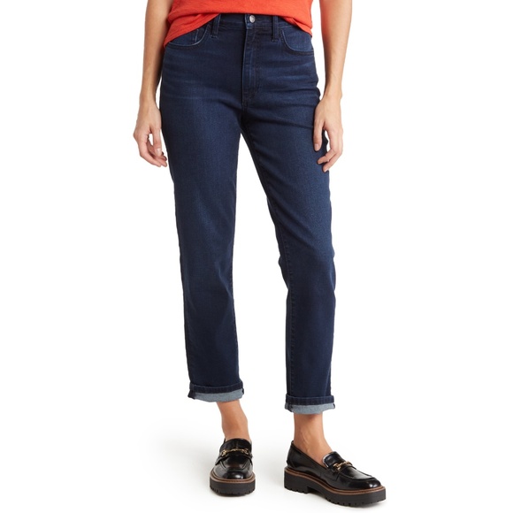 Joe's High Rise Straight Leg Ankle Blue Denim Jeans - Picture 1 of 5